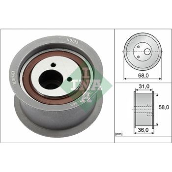 rodillo tensor correa nervada - Polea inversión/guía, correa distribución INA 532 0329 10