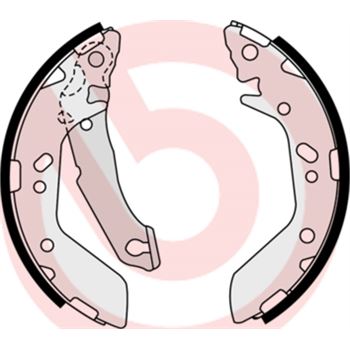 forro zapata de freno - Juego de 4 zapatas de freno BREMBO S30517