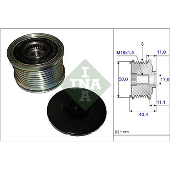 piezas sistema electrico - Rueda libre alternador INA 535 0108 10