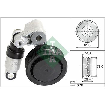 rodillo tensor correa nervada - Brazo tensor, correa poli V INA 534 0011 10