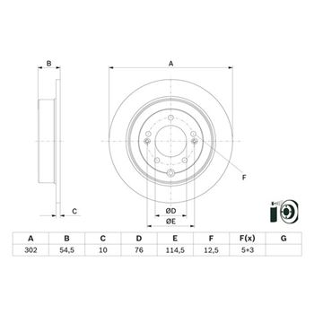 discos de freno coche - (BD2646) Disco de freno BOSCH 0986479E45