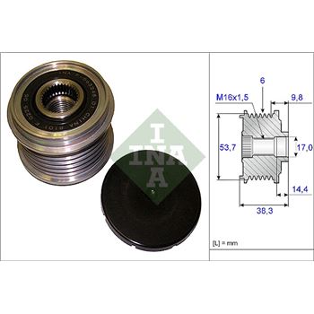 piezas sistema electrico - Rueda libre alternador INA 535 0203 10