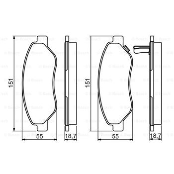 pastillas de freno coche - (BP1253) Pastilla de freno BOSCH 0986494345