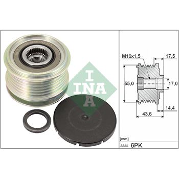 piezas sistema electrico - Rueda libre alternador INA 535 0105 10