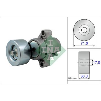 rodillo tensor correa nervada - Brazo tensor, correa poli V INA 534 0453 10