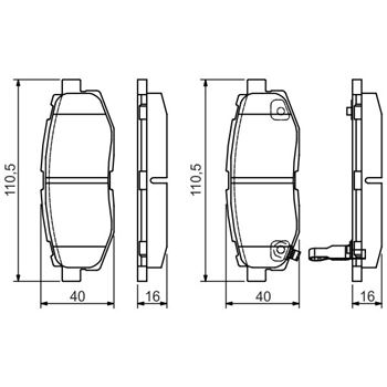 pastillas de freno coche - (BP2203 | 24463) Juego de pastillas de freno BOSCH 0986495135