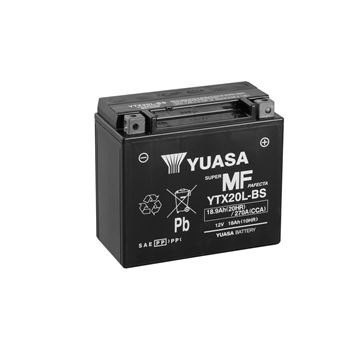baterias de moto - Batería Yuasa YTX20L-BS Combipack (con electrolito)