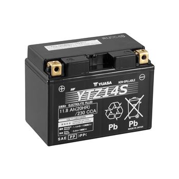 baterias de moto - Batería Yuasa YTZ14S Wet Charged (cargada y activada)