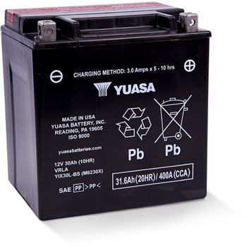 baterias de moto - Batería Yuasa YIX30l-BS (sin electrolito)