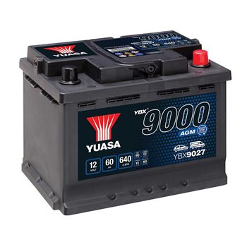 baterias de coche - Batería de arranque Start-Stop AGM Yuasa YBX9027 (60Ah/640A)
