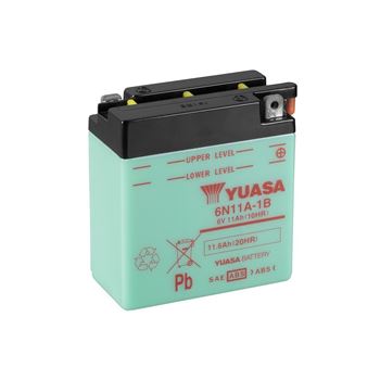 baterias de moto - Batería Yuasa 6N11A-1B Dry charged (sin electrolito)