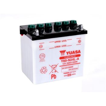 baterias de moto - Batería Yuasa Y60-N24L-A Combipack (con electrolito)