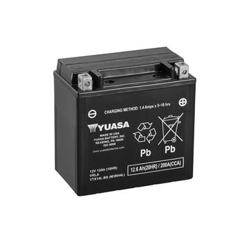 baterias de moto - Batería Yuasa YTX14L-BS Combipack (con electrolito)