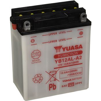 baterias de moto - Batería Yuasa YB12AL-A2 Combipack (con electrolito)