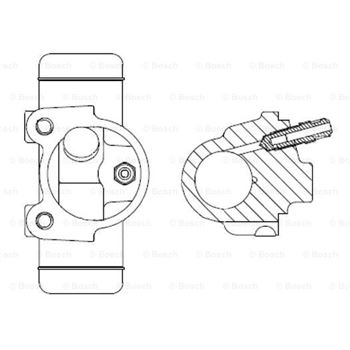 cilindro de rueda - Cilindro de freno de rueda BOSCH F026002097