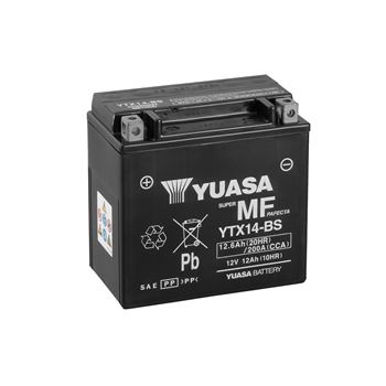 baterias de moto - Batería Yuasa YTX14-BS Combipack (con electrolito)