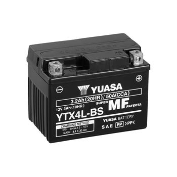baterias de moto - Batería Yuasa YTX4L-BS Combipack (con electrolito)