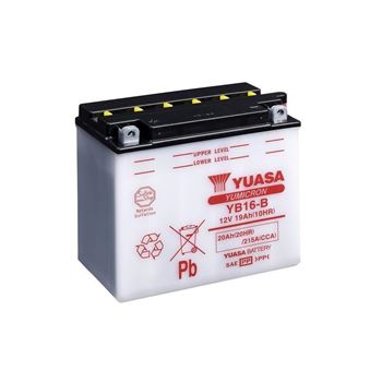 baterias de moto - Batería Yuasa YB16-B Combipack (con electrolito)
