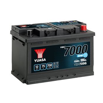 baterias de coche - Batería de arranque Start-Stop EFB Yuasa YBX7096 (75Ah/700A)