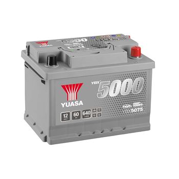 baterias de coche - Batería de arranque Yuasa YBX5075 (60Ah/640A)