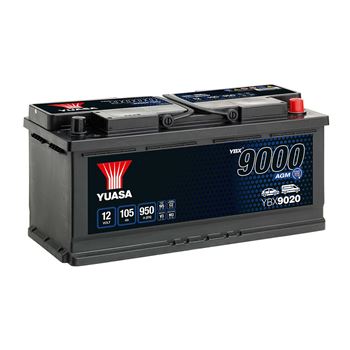 baterias de coche - Batería de arranque Start-Stop AGM Yuasa YBX9020 (105Ah/950A)