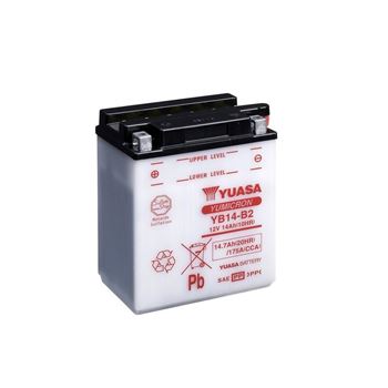 baterias de moto - Batería Yuasa YB14-B2 Combipack (con electrolito)