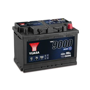 baterias de coche - Batería de arranque Start-Stop AGM Yuasa YBX9096 (70Ah/760A)