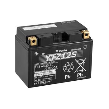 baterias de moto - Batería Yuasa YTZ12S Wet Charged (cargada y activada)