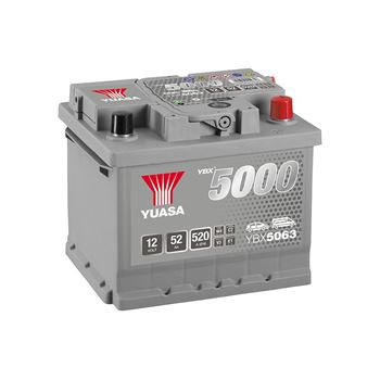 baterias de coche - Batería de arranque Yuasa YBX5063 (52Ah/520A)