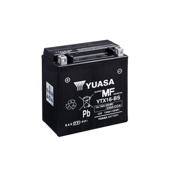 baterias de moto - Batería Yuasa YTX16-BS Combipack (con electrolito)