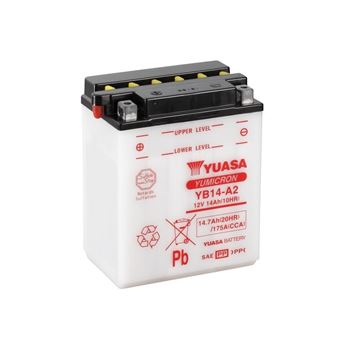 baterias de moto - Batería Yuasa YB14-A2 Combipack (con electrolito)