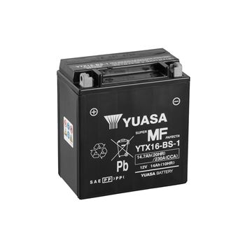 baterias de moto - Batería Yuasa YTX16-BS-1 Combipack (con electrolito)