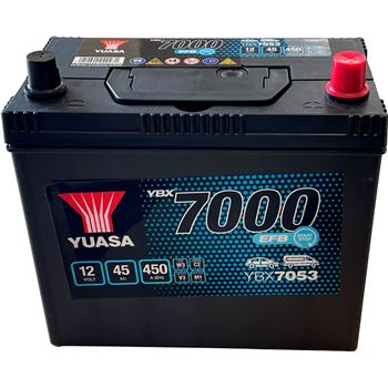 baterias de coche - Batería de arranque Start-Stop EFB Yuasa YBX7053 (45Ah/450A)