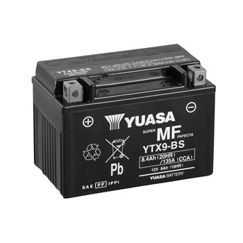 baterias de moto - Batería Yuasa YTX9-BS Combipack (con electrolito)