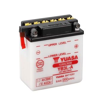 baterias de moto - Batería Yuasa YB3L-A Dry charged (sin electrolito)