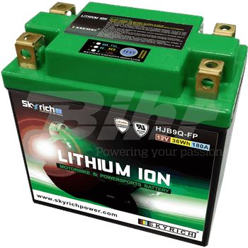 baterias de moto - Batería de litio Skyrich HJB9Q-FP (LIB9Q), Impermeable + indicador de carga.