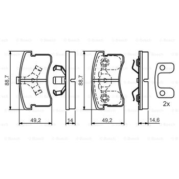 pastillas de freno coche - (BP359) Pastilla de freno BOSCH 0986424642