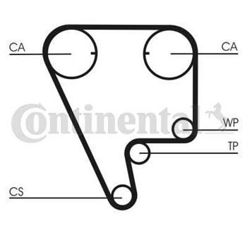 correa dentada arbol de levas - Correa dentada CONTITECH CT804