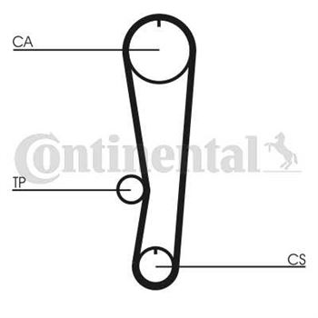 correa dentada arbol de levas - Correa dentada CONTITECH CT568