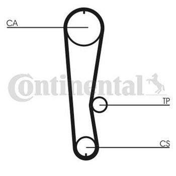 correa dentada arbol de levas - Correa dentada CONTITECH CT936