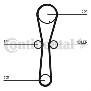 correa dentada arbol de levas - Correa dentada CONTITECH CT954