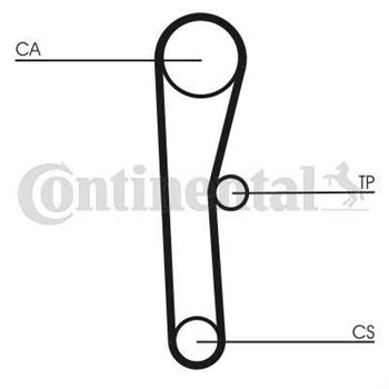 correa dentada arbol de levas - Correa dentada CONTITECH CT536