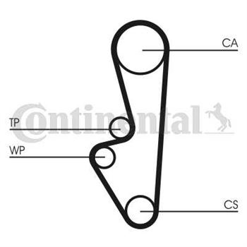 correa dentada arbol de levas - Correa dentada CONTITECH CT798