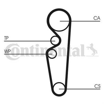 correa dentada arbol de levas - Correa dentada CONTITECH CT729