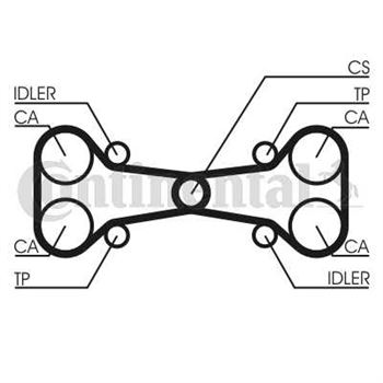 correa dentada arbol de levas - Correa dentada CONTITECH CT782