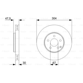 discos de freno coche - (BD1184) Disco de freno BOSCH 0986479333