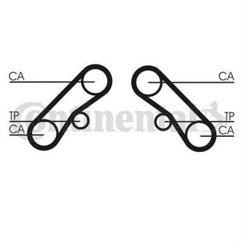 correa dentada arbol de levas - Correa dentada CONTITECH CT1074