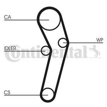 correa dentada arbol de levas - Correa dentada CONTITECH CT631