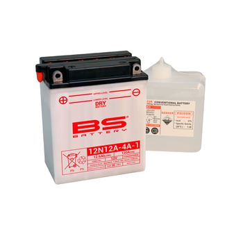 baterias de moto - Batería BS Battery 12N12A-4A-1 (con electrolito) | BS 310527