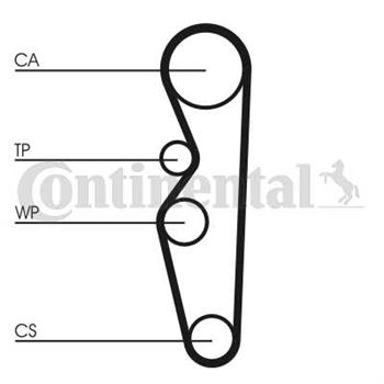 correa dentada arbol de levas - Correa dentada CONTITECH CT576